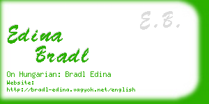 edina bradl business card